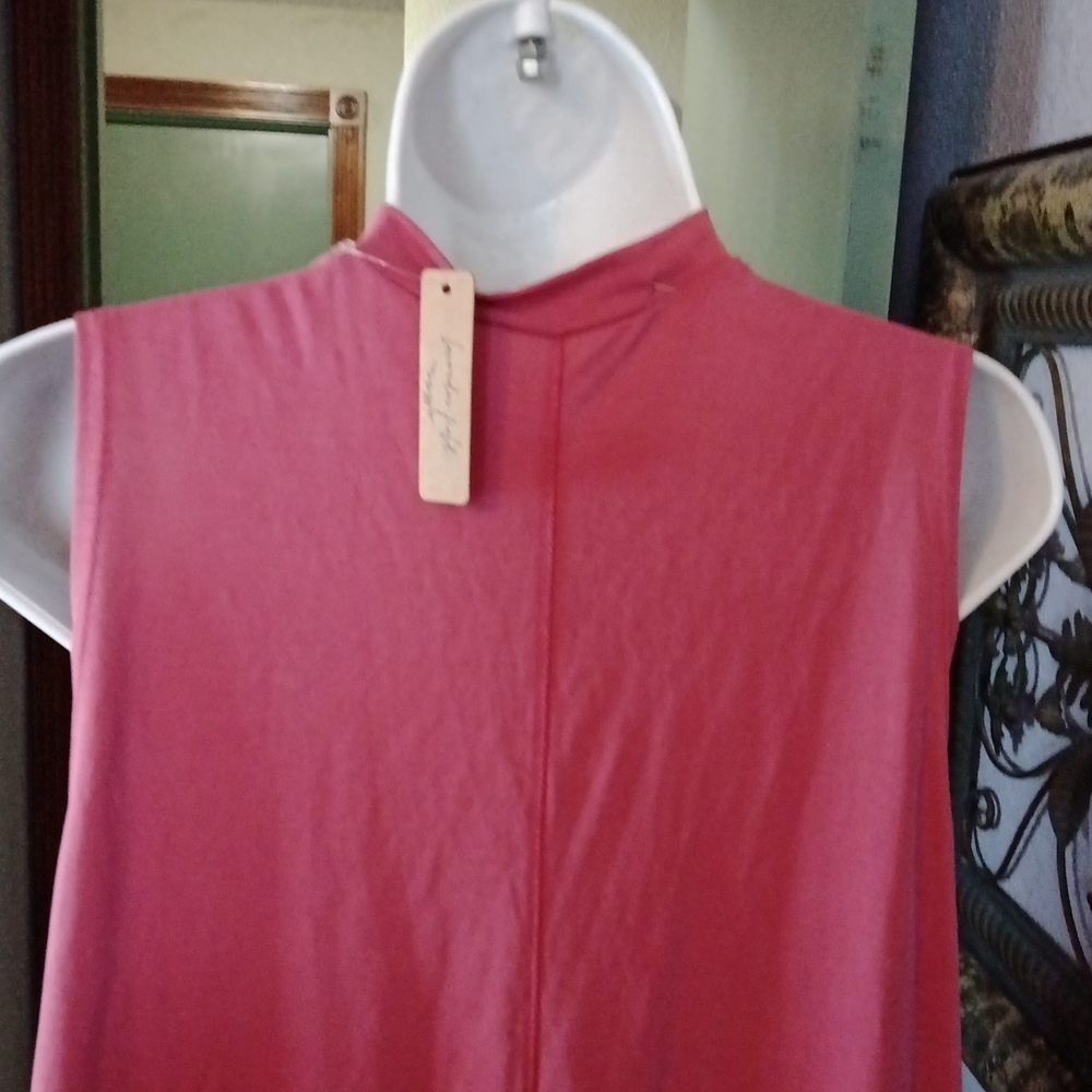 NWT Anthropologie Lavender Field Statement Neckline Rose Colored SL Top Sz S - Picture 6 of 11